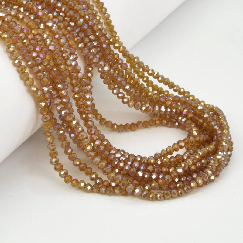 Бусины рондели, 3х2,5 мм, Топаз AB (BUS-057222)