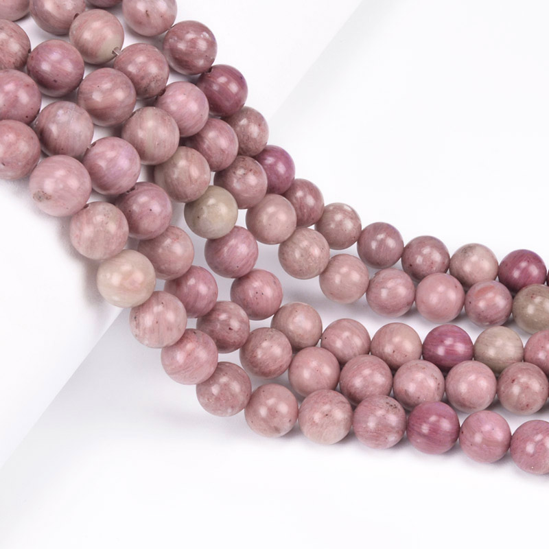 Намистини Родоніт, Натур. камінь, 8,5 мм, Круглі (BUS-051671)