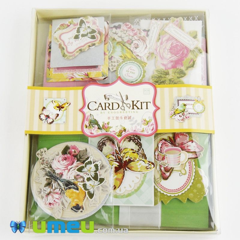 Набір скрапбукінгу для виготовлення 6-ти міні-листівок з конвертами (DIF-032803)