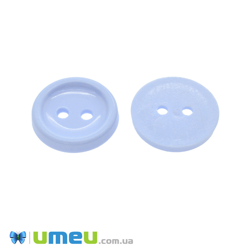 Пуговица пластиковая Круглая, 20 мм, Голубая (PUG-047967)