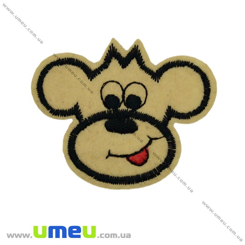 Термоаплікація дитяча Мавпочка, 5,5х4,5 см, Бежева (APL-022273)