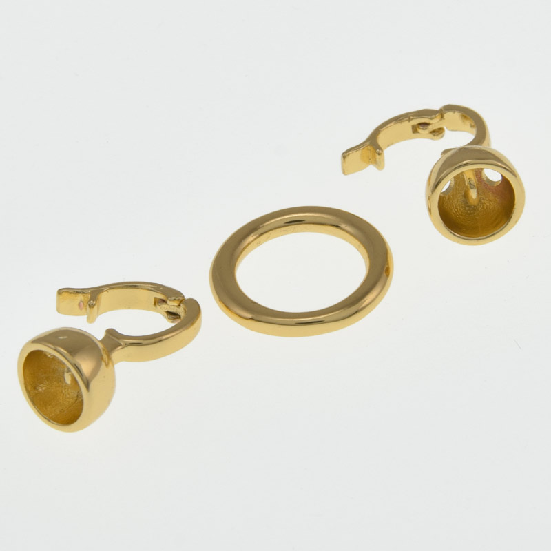 Застёжка, 35х13 мм, Латунь с покрытием 18 kt (ZAM-058485)