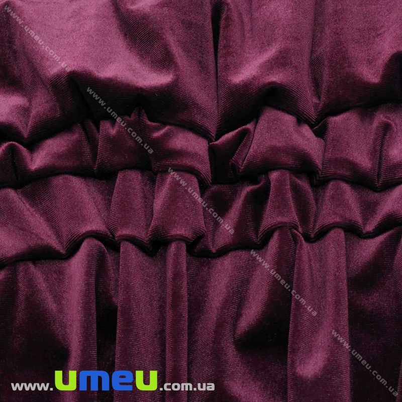 Бархат корейский стрейчевый, Бордовый, 20х29 см (TKN-036867)