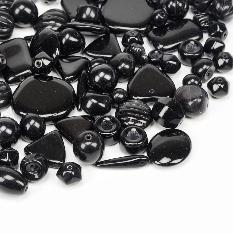 Бусины чешское стекло Preciosa 92-Mix23-Black (BUS-036042)