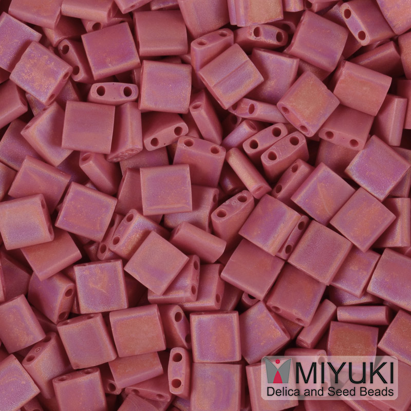 Бісер японський Miyuki TILA №408FR, 5х5 мм, Червоний матовий АВ (BIS-053202)