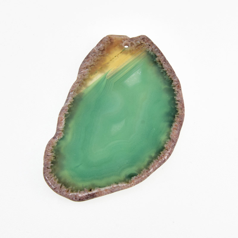 Срез Агата, Зеленый, 69х42 мм (POD-009348)