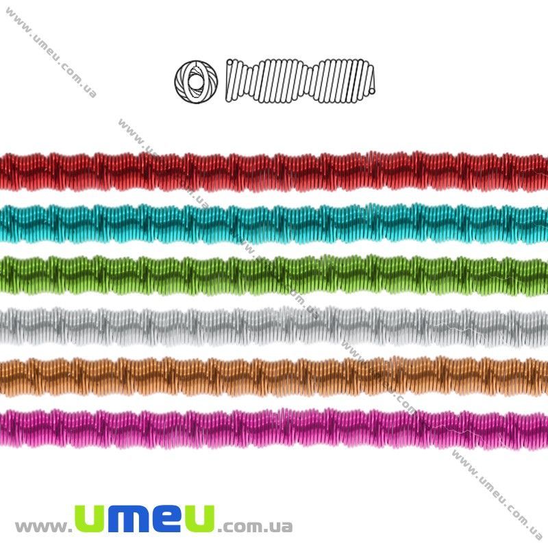 Канітель фігурна 2 мм, Малинова (KNT-028059)