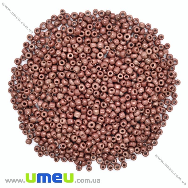Бисер китайский средний, 8/0, Коричневый натуральный, 3 мм (BIS-026165)