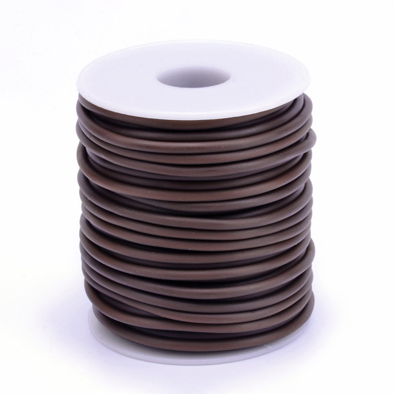 Шнур каучуковий порожнистий, 3 мм, Коричневий (LEN-057003)