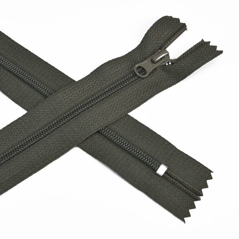 Молния спиральная неразъемная, 18 см, Тип 4, Хаки (ZIP-045078)