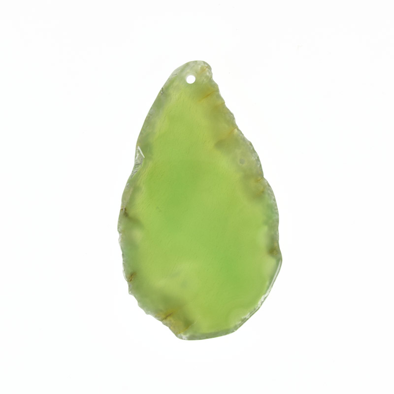 Зріз Агату, Зелений, 63х37 мм (POD-032479)