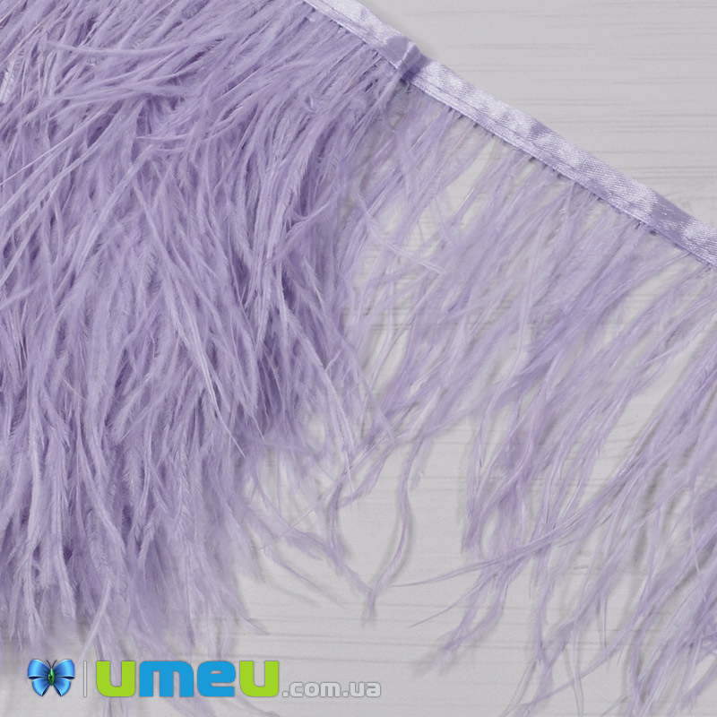 Перья страуса на ленте, 10-15 см, Сиреневые (PER-040303)