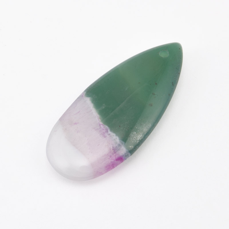 Підвіска Крапля, Натур. камінь Агат бразильський, 40х18 мм (POD-058681)