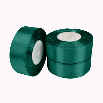 Атласна стрічка, 25 мм, Смарагдова (LEN-058947)