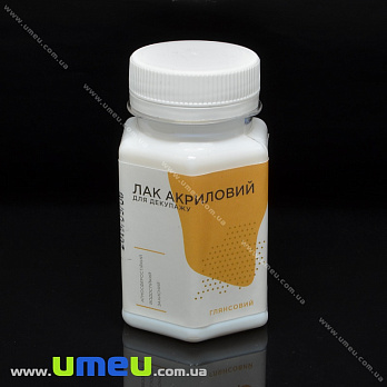 Лак акриловий для декупажу, Глянцевий, 100 мл (INS-034906)