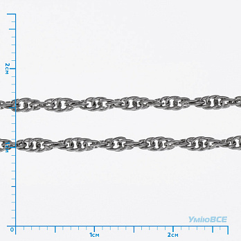 Цепь, Темное серебро, 2,5х1,5 мм, 1 м (ZEP-056061)