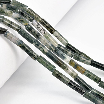 Бусины Агат моховый, Натур. камень, 13-14 мм, Боченок (BUS-058156)