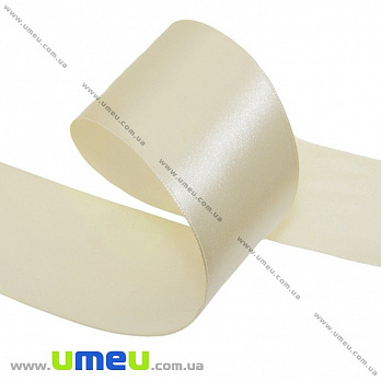 Атласная лента, 50 мм, Бежевая (LEN-009741)