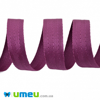 Стрічка ремінна для рюкзаків (стропа) «Ялинка», 25 мм, Малинова (LEN-040946)