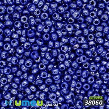Бісер чеський №585 / 38060, Синій, Перламутровий, 10/0 (BIS-010099)
