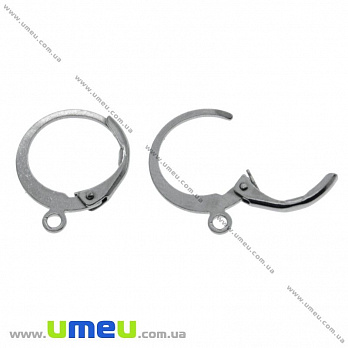 Швензи круглі з нерж. сталі, 15х12 мм, Темне срібло (STL-018031)