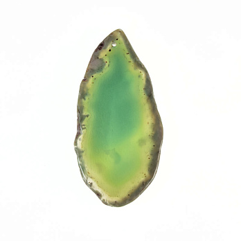 Срез Агата, Зеленый, 69х34 мм (POD-001693)