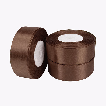 Атласна стрічка, 25 мм, Коричнева (LEN-055249)