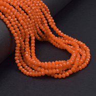 Бусины рондели, 3,5х3 мм, Оранжевые (BUS-061262)