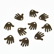 Набір підвісок метал. Рука (hand-made), 12 мм, Антична бронза (POD-001275)