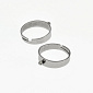 Кільце з нерж. сталі з петлею, 18 мм, Темне срібло (OSN-060526)
