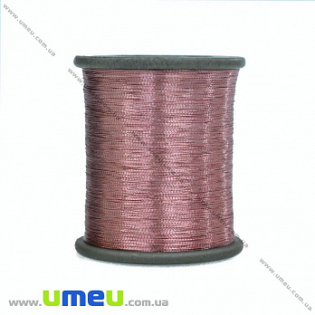 Нитки металізовані 0,1 мм, Рожева (чайна троянда) (KNT-028186)