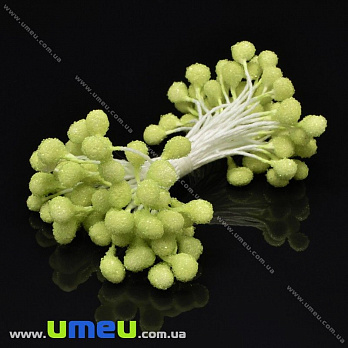 Тычинки на нитке в сахаре, Салатовые светлые (DIF-015711)