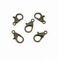 Замки-карабины, 12х6 мм, Античная бронза (ZAM-008224)