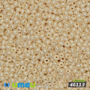 Бісер чеський 11/0, №46113, Молочний, Перламутровий (BIS-028439)