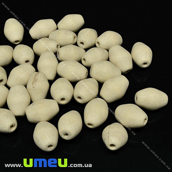 Намистина дерев'яна без покриття Рис, 16х12 мм, Бук (BUS-029728)