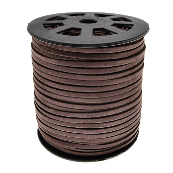 Замшевый шнур, 4 мм, Коричневый (LEN-021764)