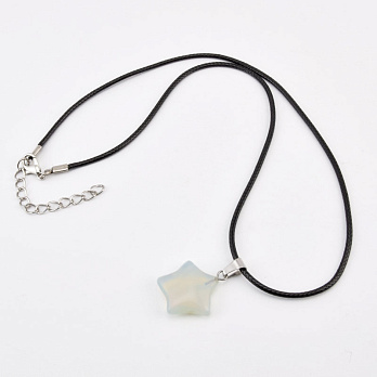 Підвіска на шнурку, Натур. камінь Опаліт (Місячний камінь) (POD-058262)