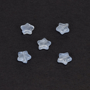 Бусины стеклянные, Звезда, 8х4 мм, Голубые (BUS-059977)