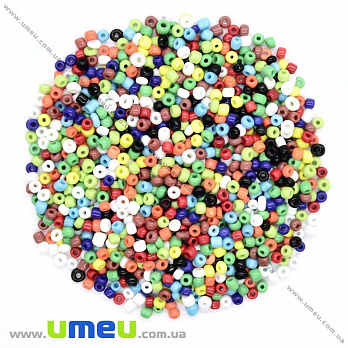 Бисер китайский средний, 8/0, Микс натуральный, 3 мм (BIS-026171)