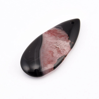 Підвіска Крапля, Натур. камінь Агат бразильський, 40х18 мм (POD-058688)