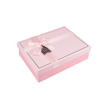 Подарочная коробка Прямоугольная, 23х17х7 см, Розовая (UPK-060606)