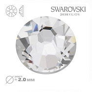 Стрази Swarovski 2038 (без фольги) Crystal, HotFix, SS6 (2,0 мм) (STR-009821)