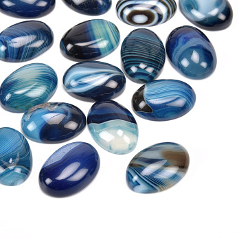 Кабошон нат. камінь Агат синій, Овал, 18х13 мм (KAB-012705)