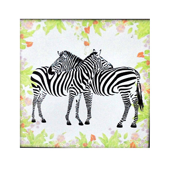 Набір для вишивання нитками, 5D Дві зебри, 47х47 см (SXM-061214)