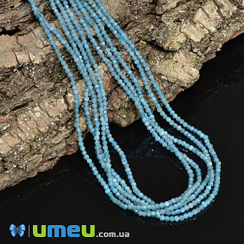 Бусины Апатит, Натур. камень, 2 мм, Круглые граненые (BUS-040887)