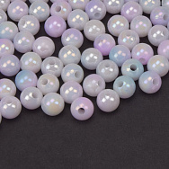 Намистини пластикові градієнтні, Круглі, 6 мм, Синьо-бузкові (BUS-059563)