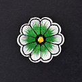 Термоаппликация Цветок, 4 см, Зеленая (APL-060020)