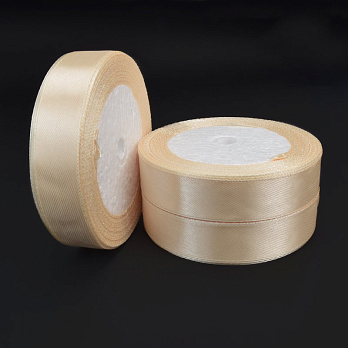 Атласная лента, 20 мм, Кремовая (LEN-060324)