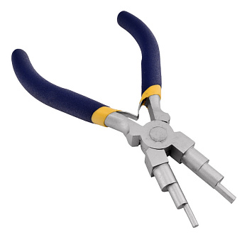 Плоскогубці ступінчасті для виготовлення петель 6 розмірів, 16 см, Синій (INS-053575)