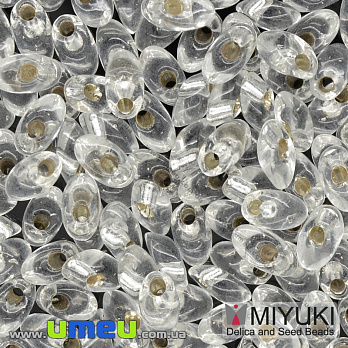 Бисер японский Miyuki LMA №1, 4х7 мм, Серебристый (BIS-036711)